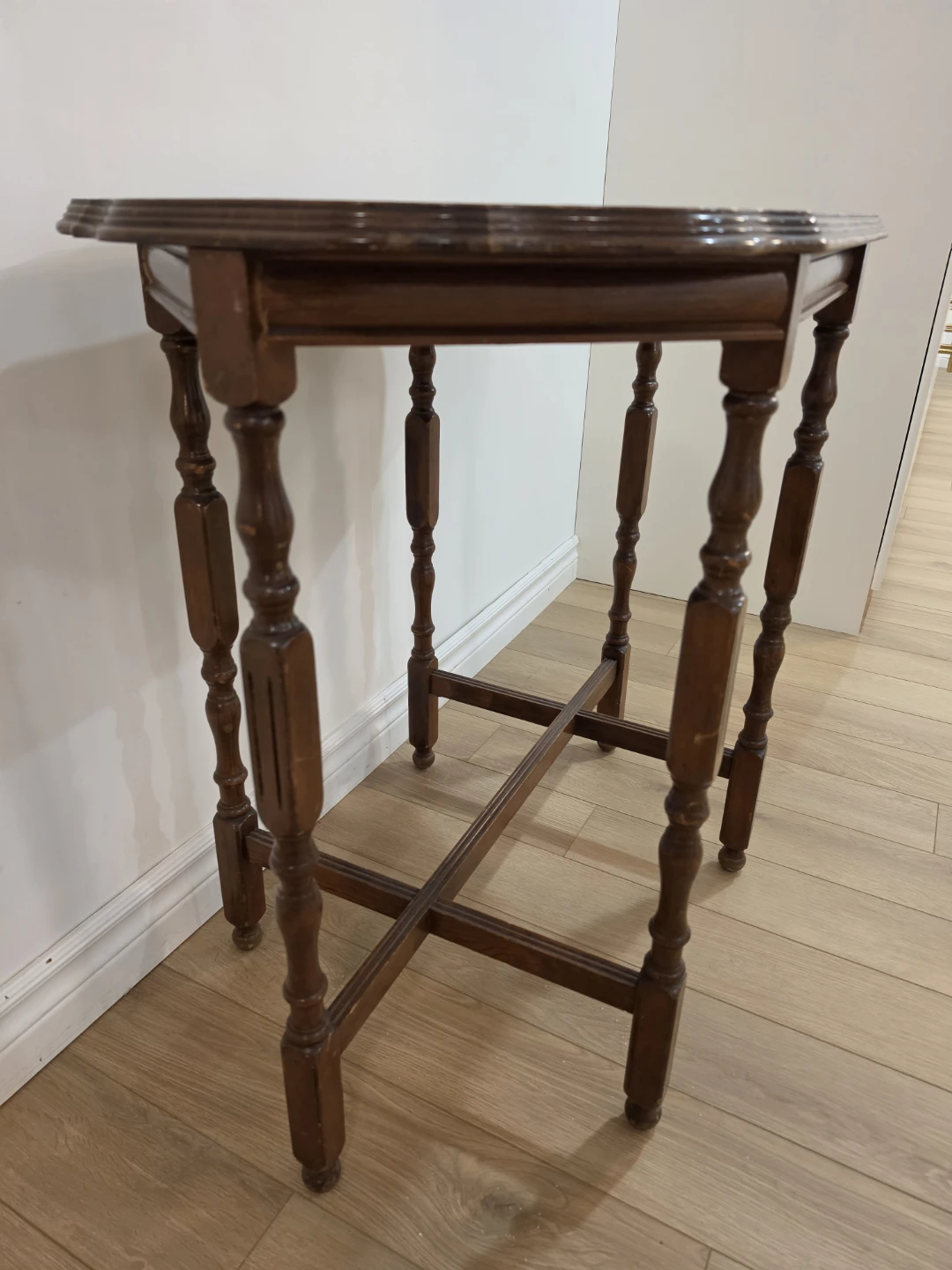 Vintage Solid Wood Tall Accent Table - photo 3