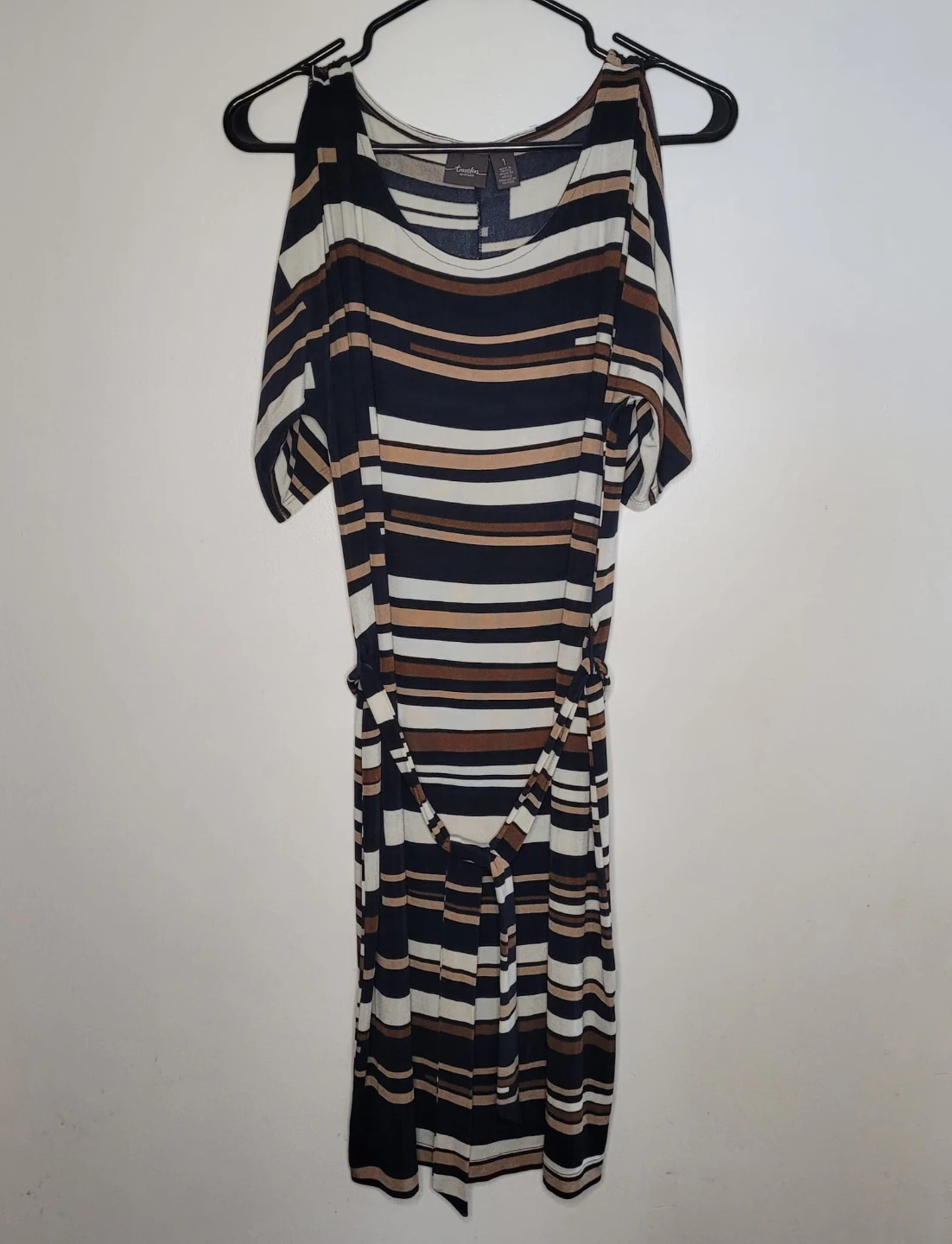 Travelers by Chico's Striped Cold-Shoulder Maxi Dress - photo 2