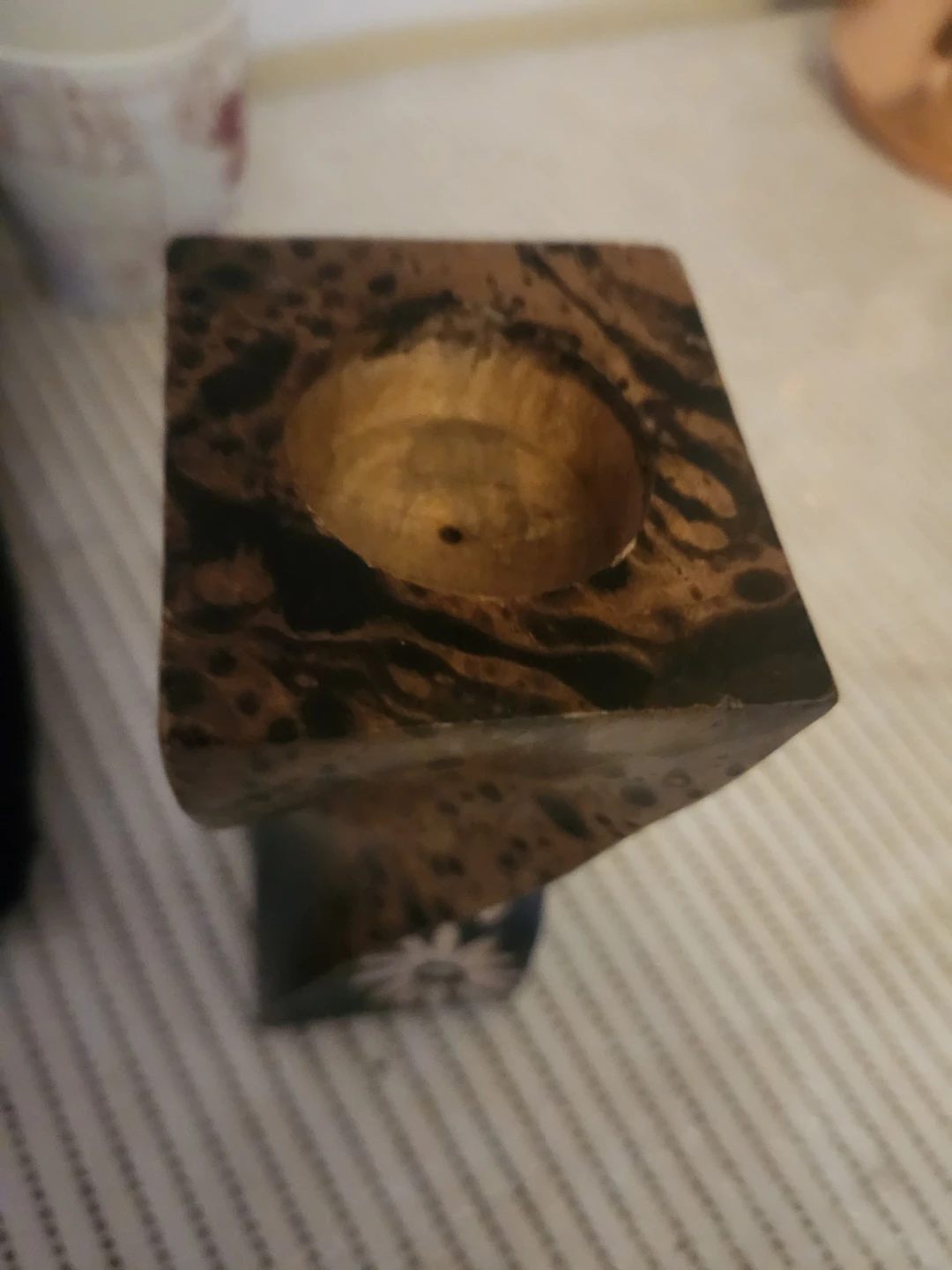 Decorative Wooden Candle Holder - photo 2