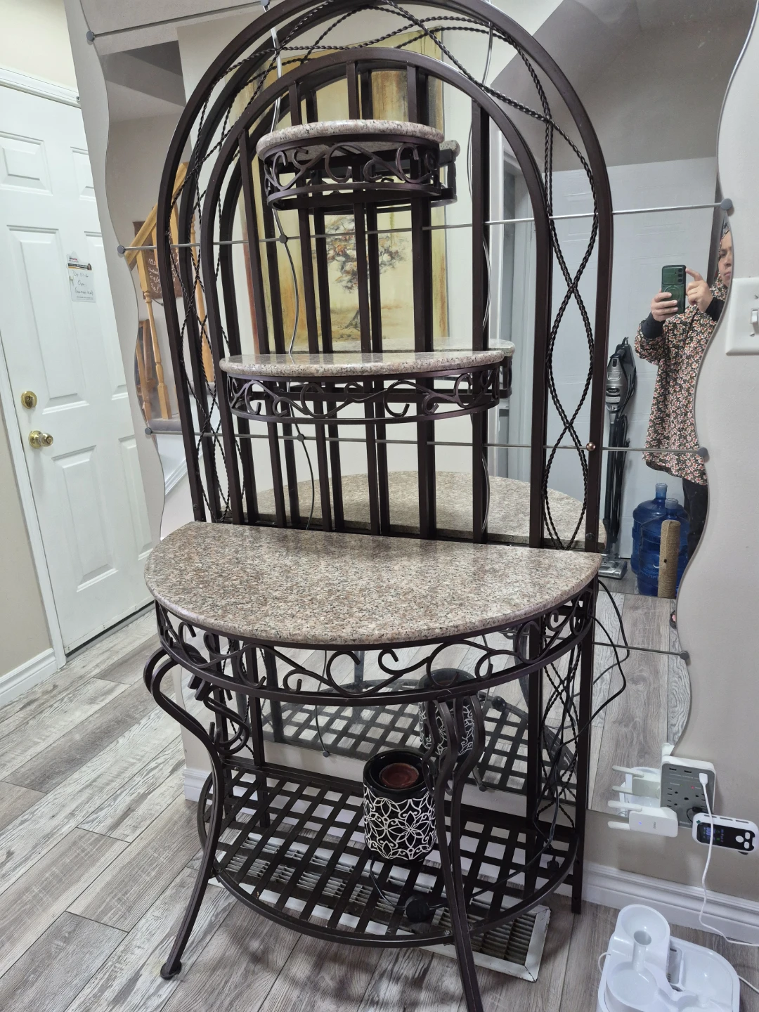 Metal and Stone Bakers Rack - photo 3