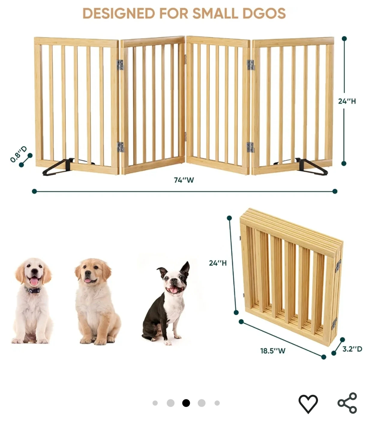 Babelio® 34" H Extra Tall No Bottom Bar Baby Gate, 26-43" W - photo 4