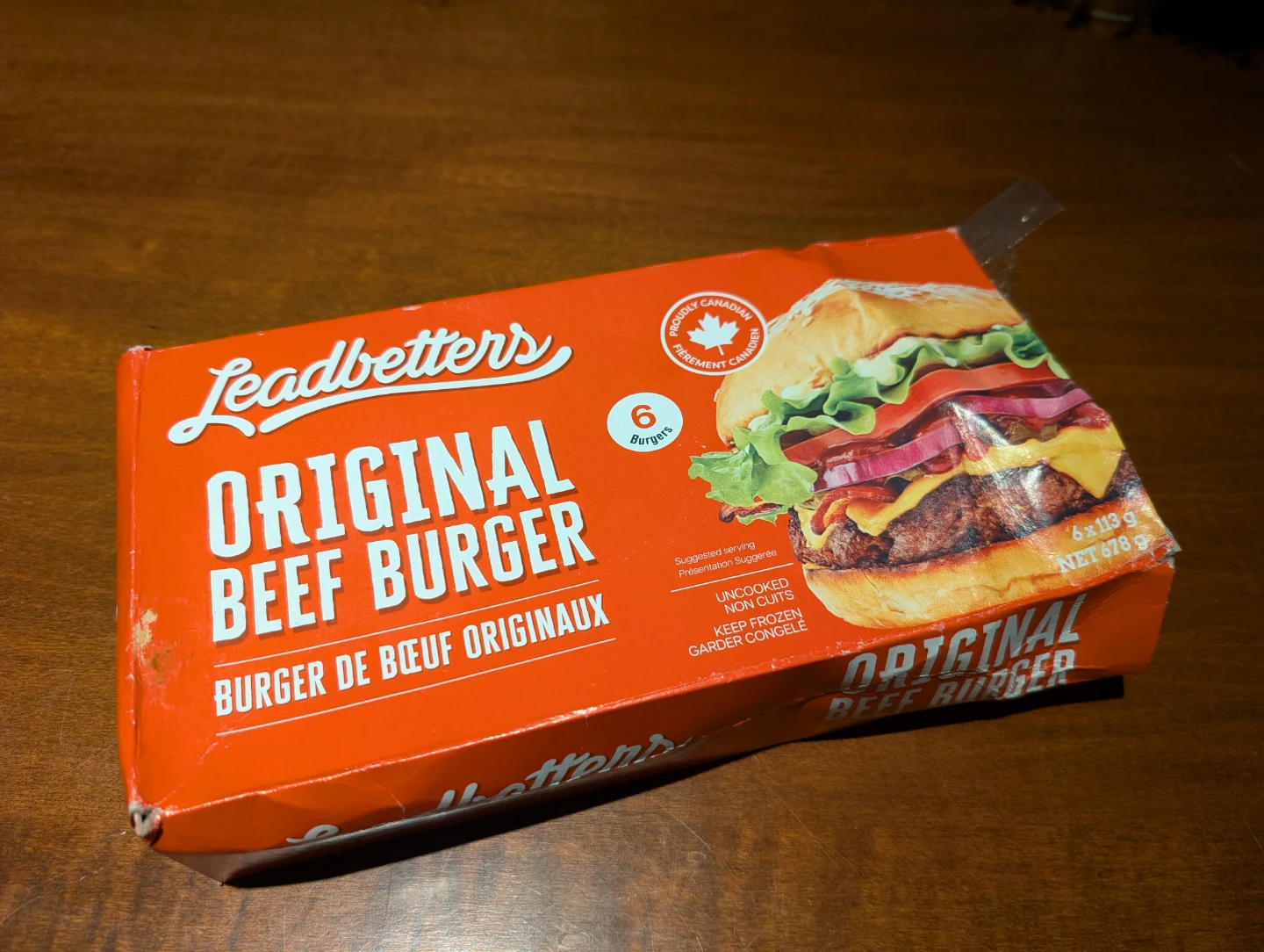 Leadbetters Original Beef Burgers