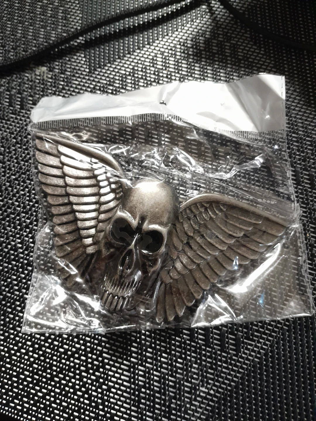 Skull and Wings Belt Buckle
