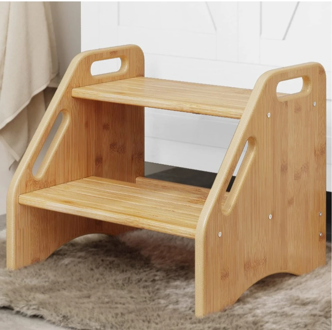 AABIRD Two-Step Bamboo Stool