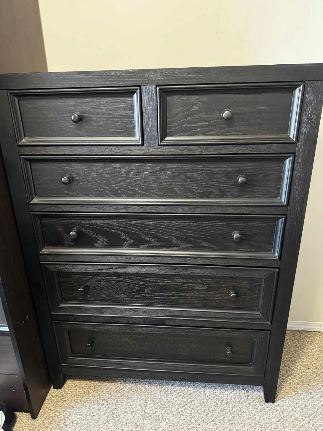 Black Dresser and Matching Nightstand