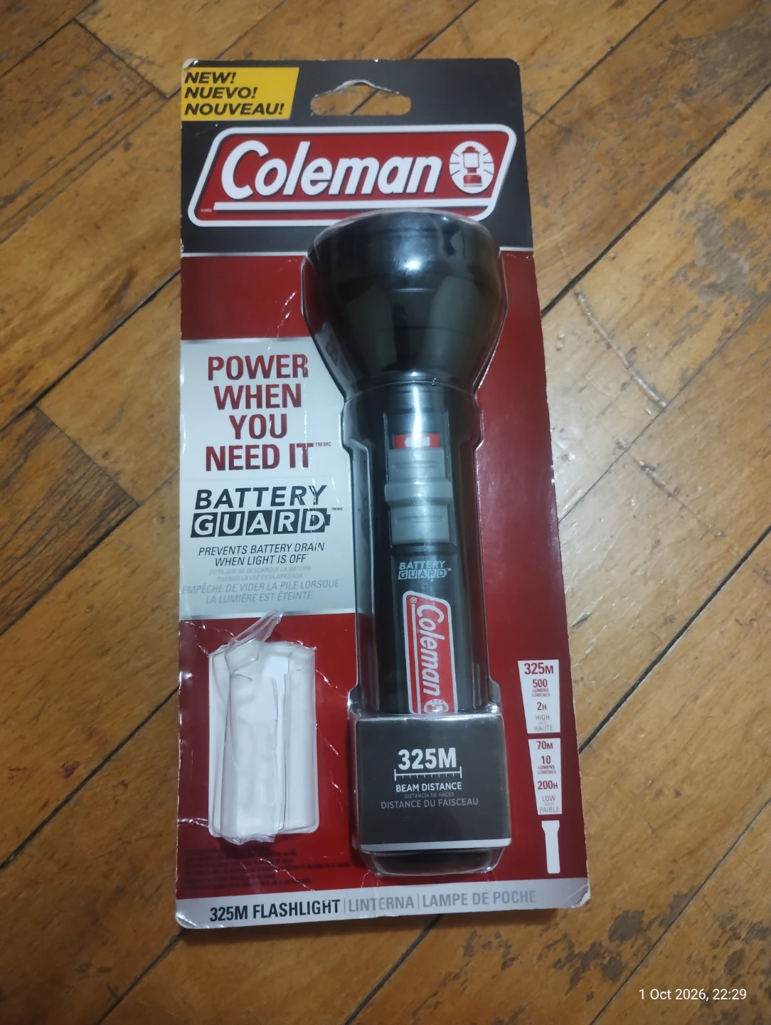Brand New Coleman BatteryGuard LED Flashlight – Sealed