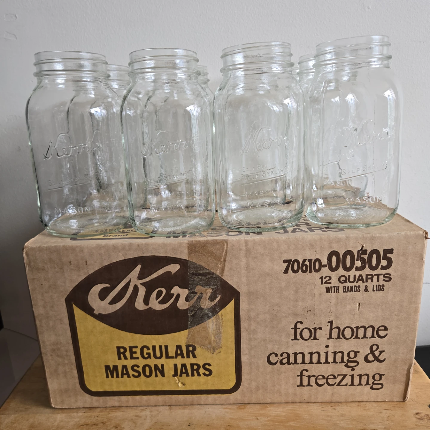 Kerr Regular Mason Jars, 12 Quart Set