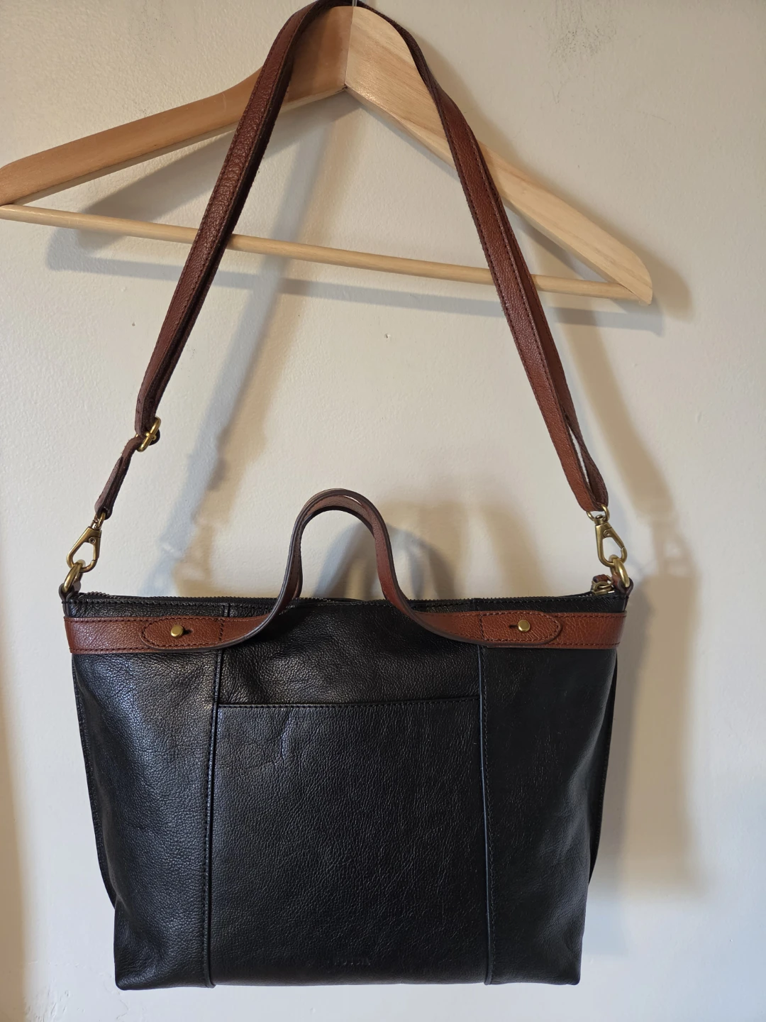 Fossil Leather Tote Handbag