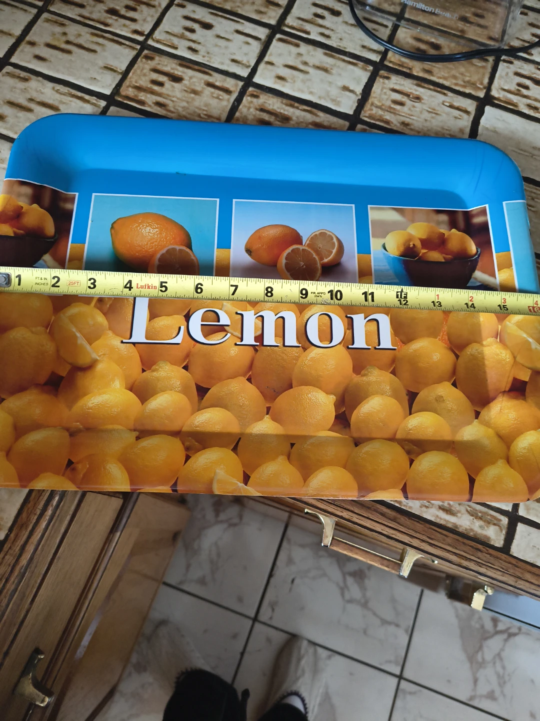Lemon Pattern Serving Tray - photo 4