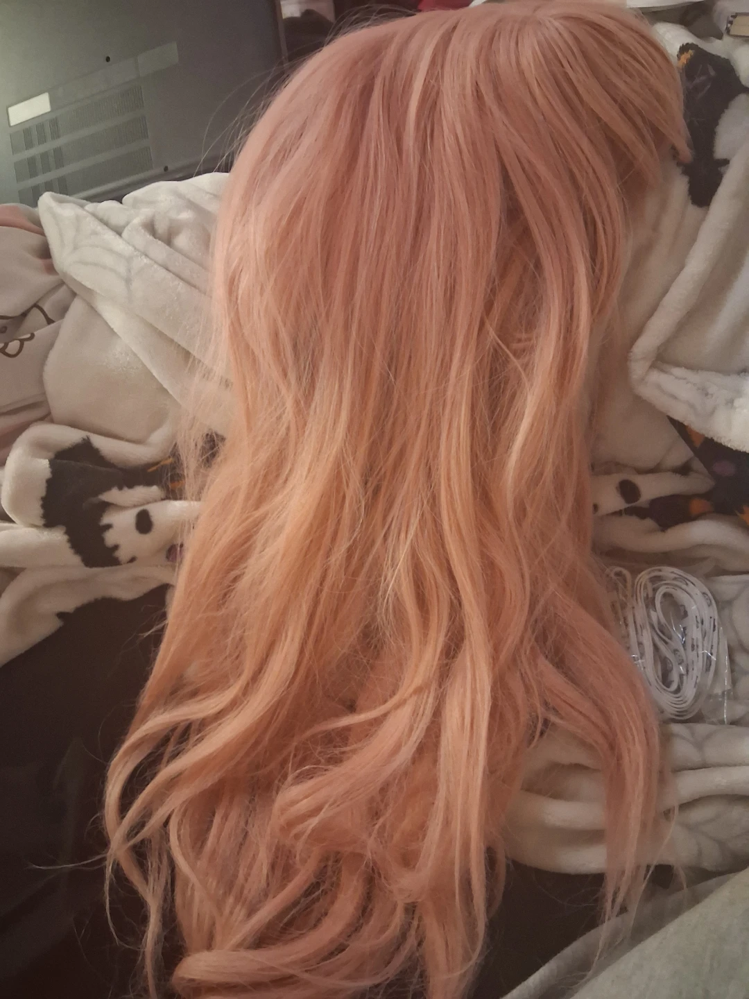 Long Pastel Pink Synthetic Wig - photo 2