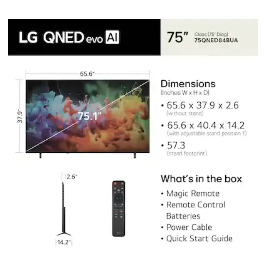 LG 75-inch QNED Mini-LED TV - photo 2