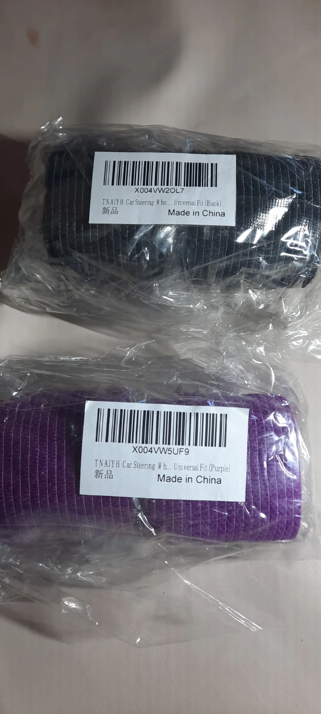TNAIYH Car Steering Wheel Covers Set Purple and Black