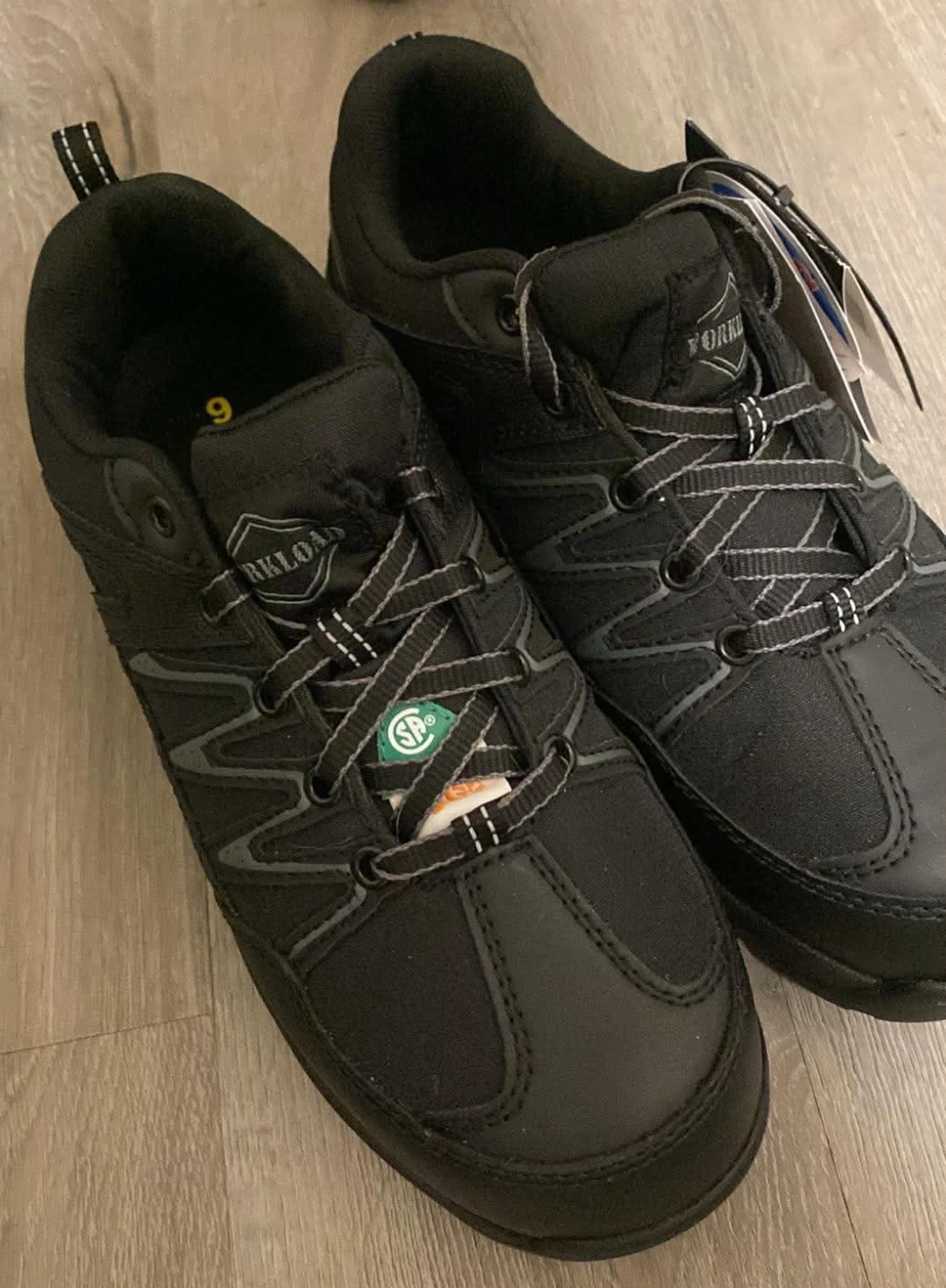 Workload Black Safety Shoes Size 9