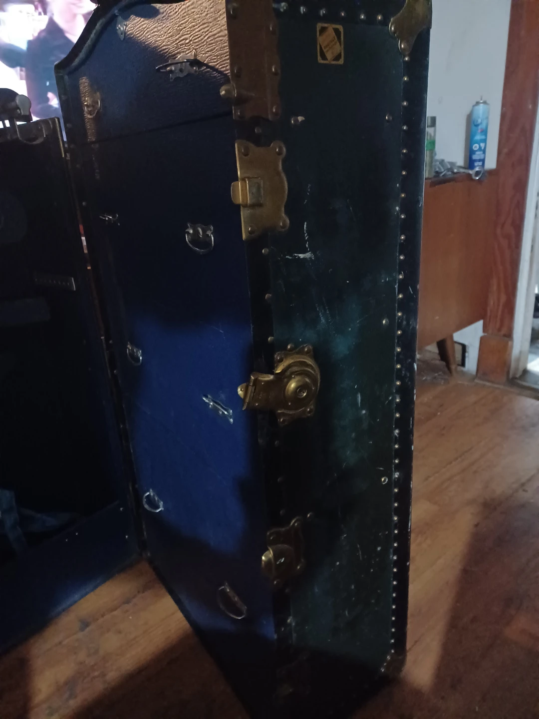 Vintage Trunk Wardrobe with Drawers