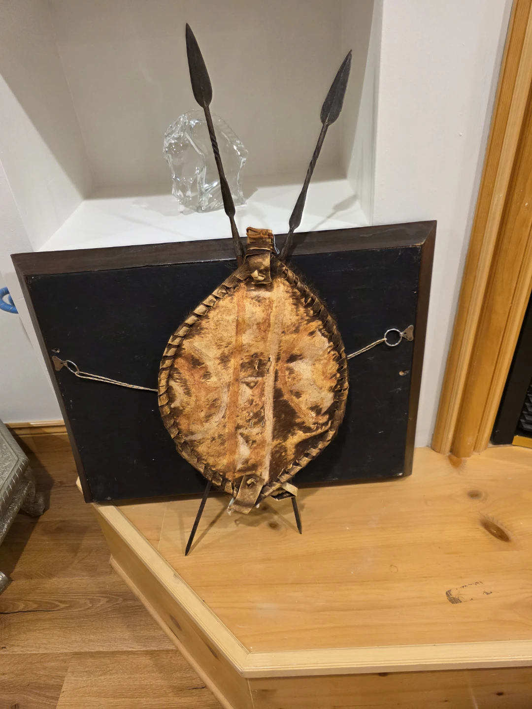 Decorative Maasai Shield and Spear Wall Art