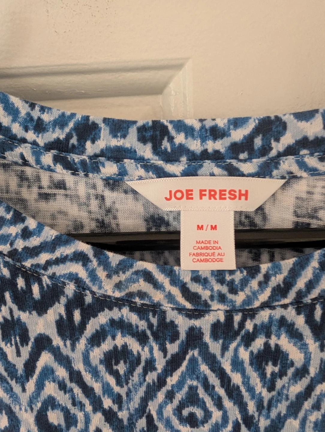 Joe Fresh Blue Patterned Dress Size M - photo 2