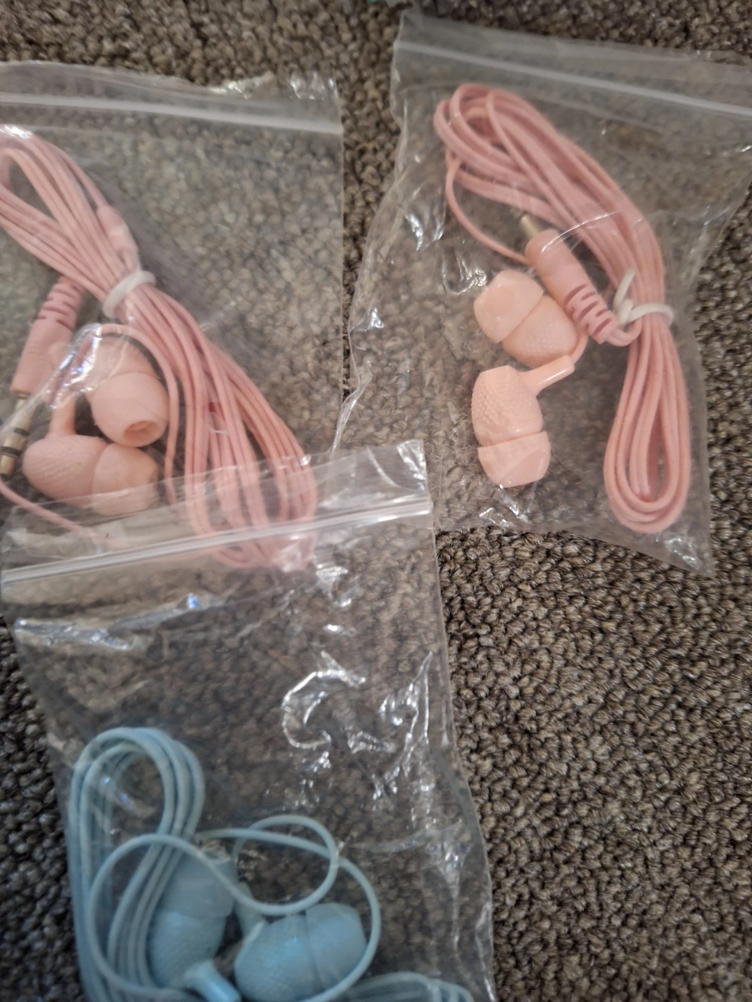 Set of Three Wired Earphones