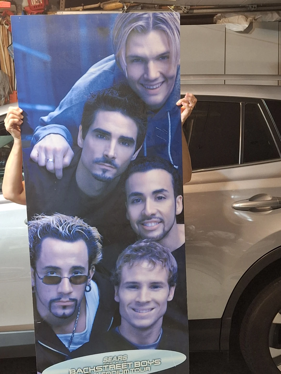 Vintage Backstreet Boys Double-Sided Promo Sign