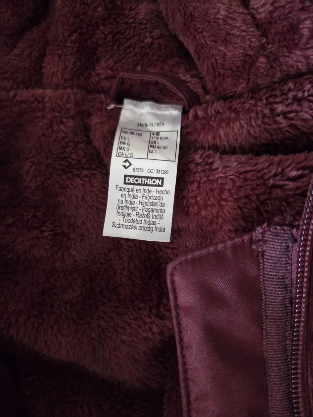Quechua Burgundy Winter Jacket - photo 2