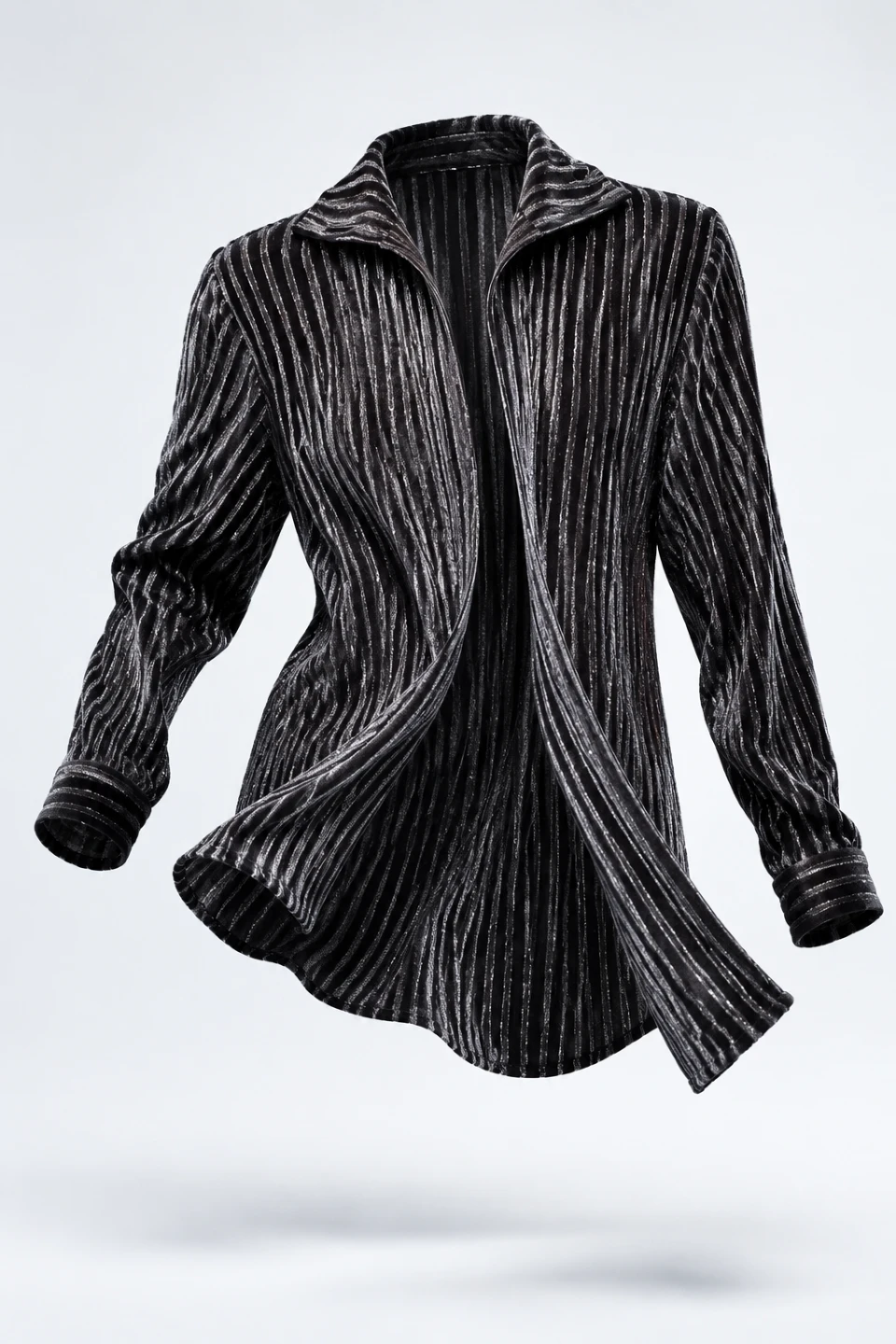 Paganini Striped Velvet Button-Down Shirt