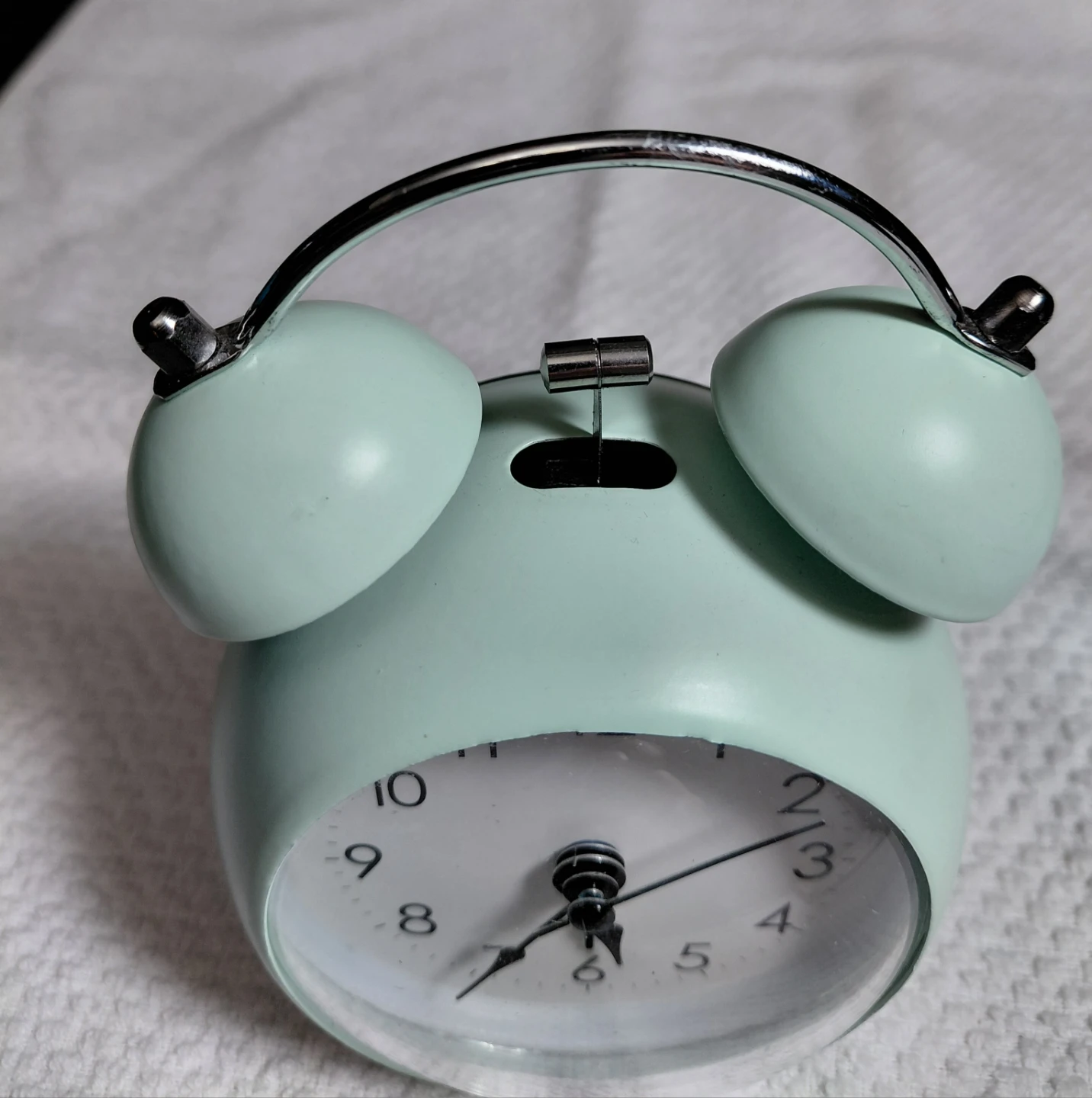 Retro Mint Green Twin Bell Alarm Clock - photo 2