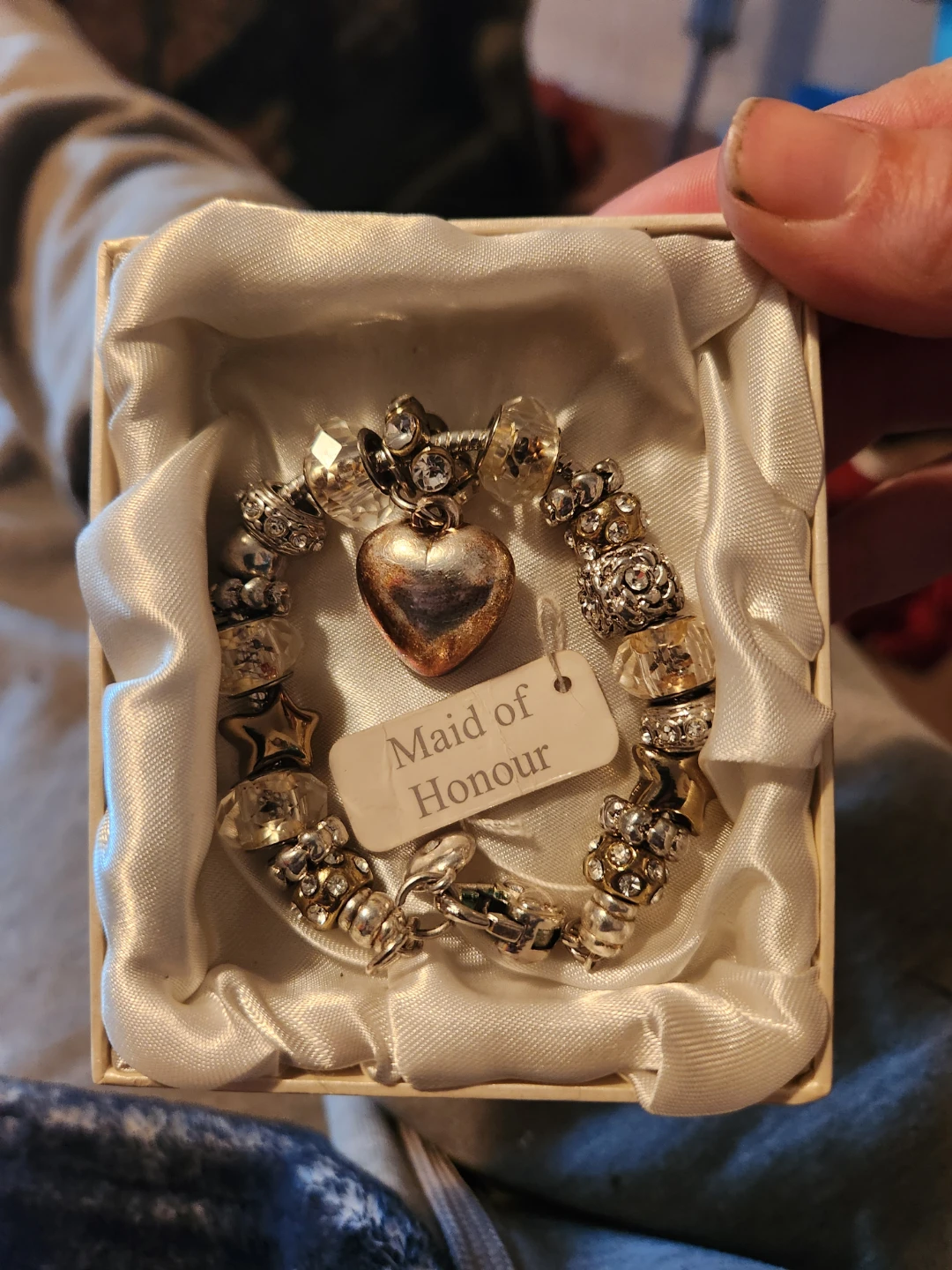 Maid of Honour charm bracelet with gift box