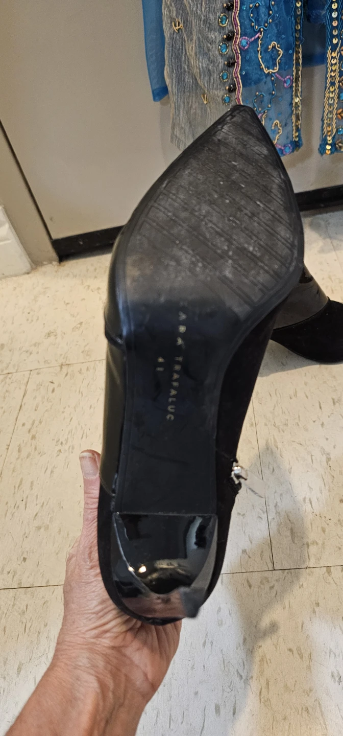 Zara Trafaluc Black Heeled Ankle Boots - photo 3