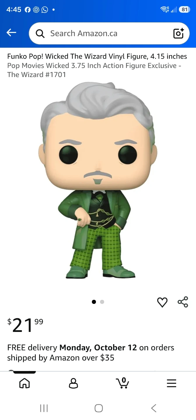 Funko Pop! Wicked The Wizard Figure #1701
