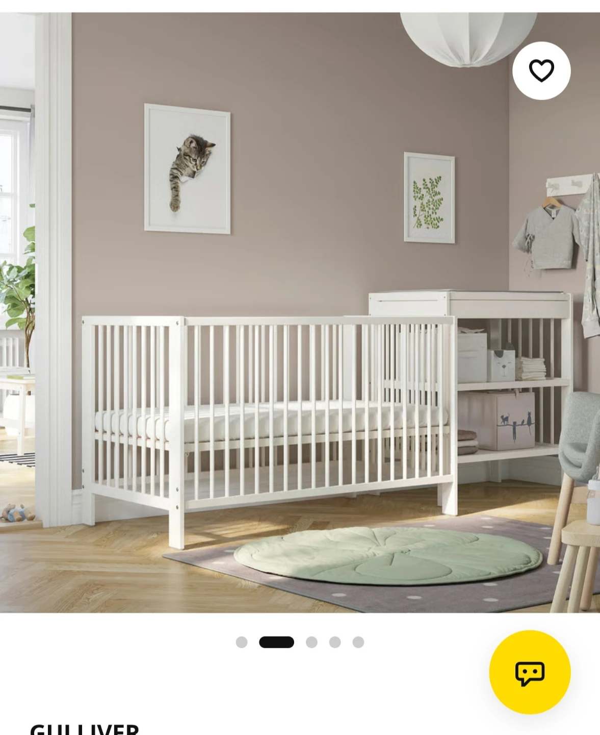 IKEA Gulliver Crib, White - photo 2