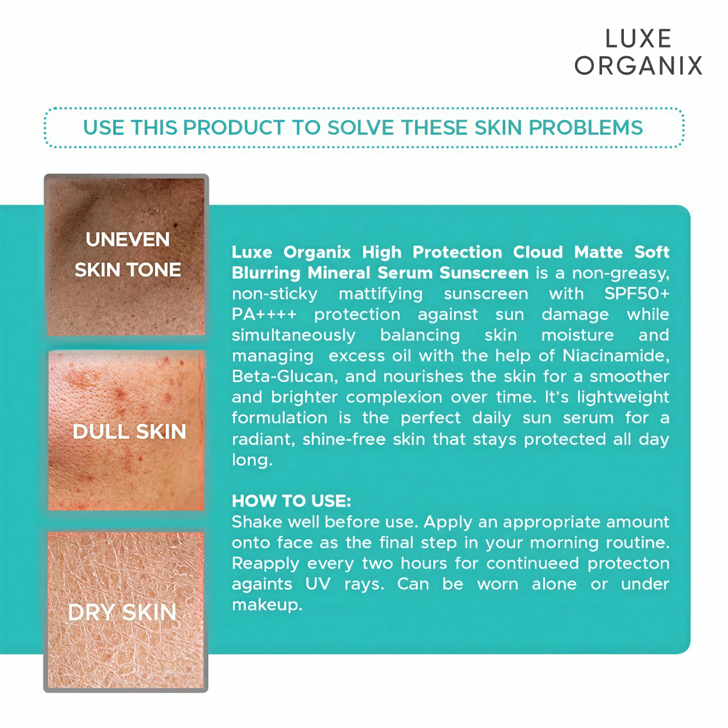 LUXE ORGANIX High Protection Cloud Matte Soft Blurring - photo 3