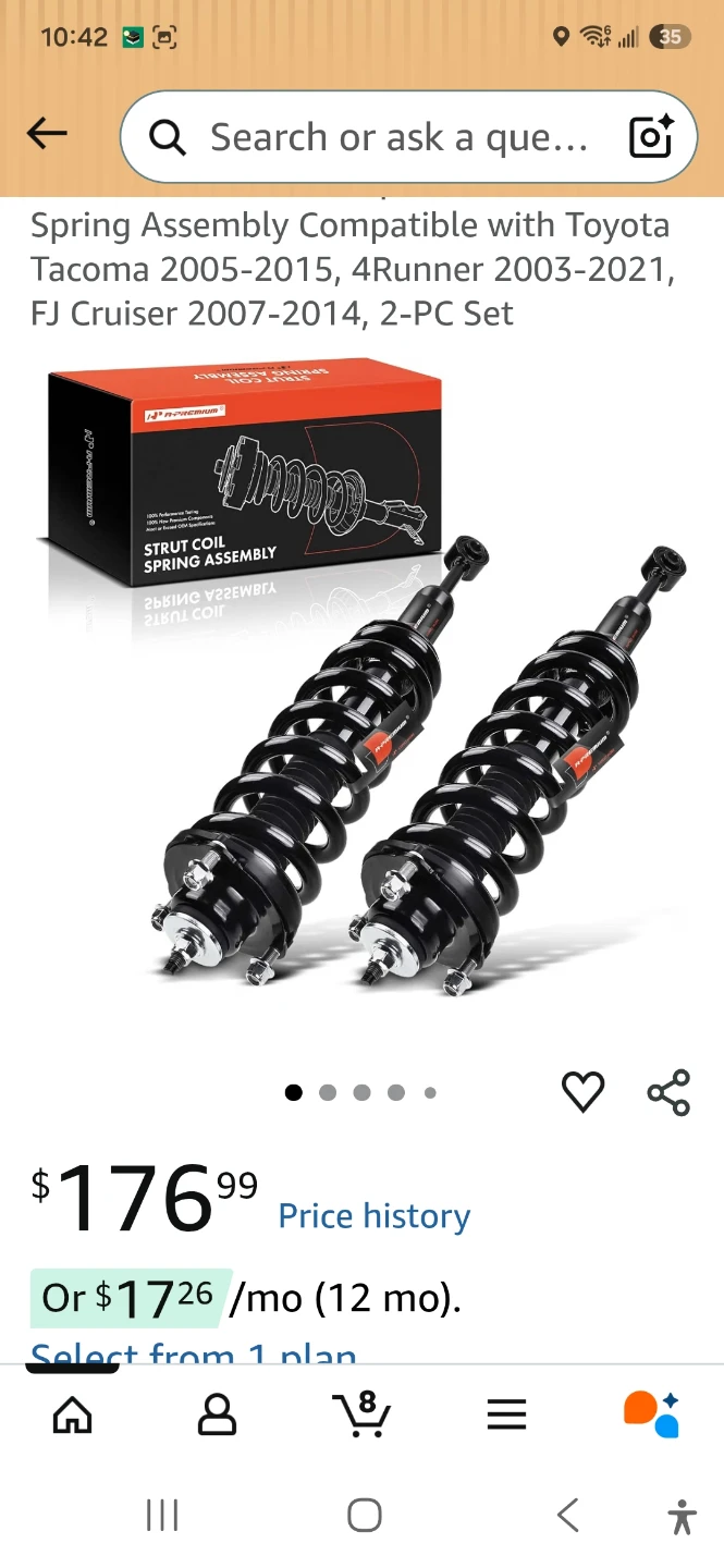 A-Premium Front Strut & Coil Spring Assembly, 2-PC Set