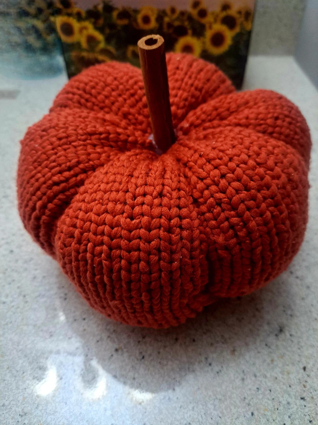 Hand-Knit Pumpkin Decor