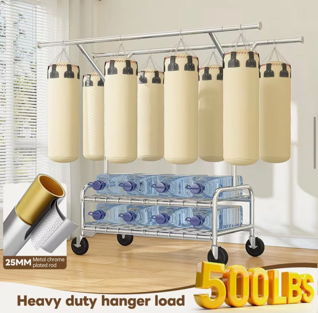 Brand new in box - Double Rod Heavy Duty Adjustable Clothes Rack - photo 4