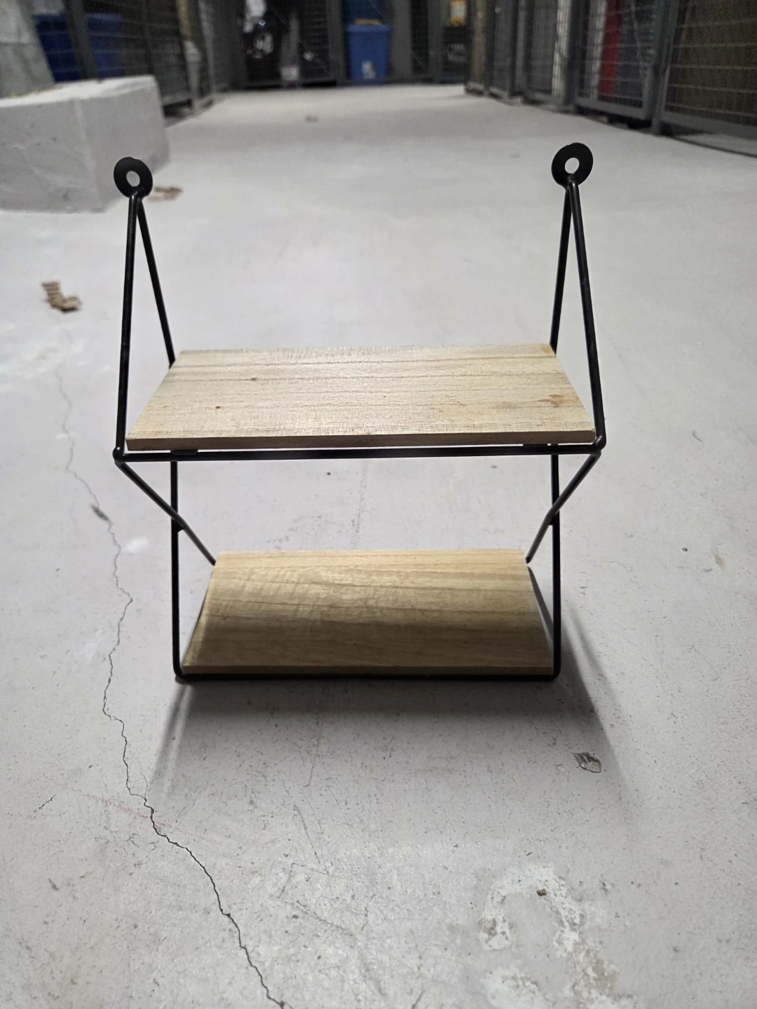 Two-Tier Wall Mounted Wooden Shelf - photo 3