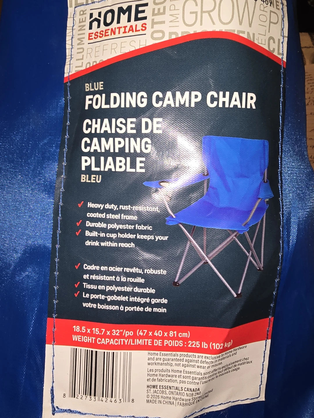 Home Essentials Blue Folding Camp Chairs - photo 2