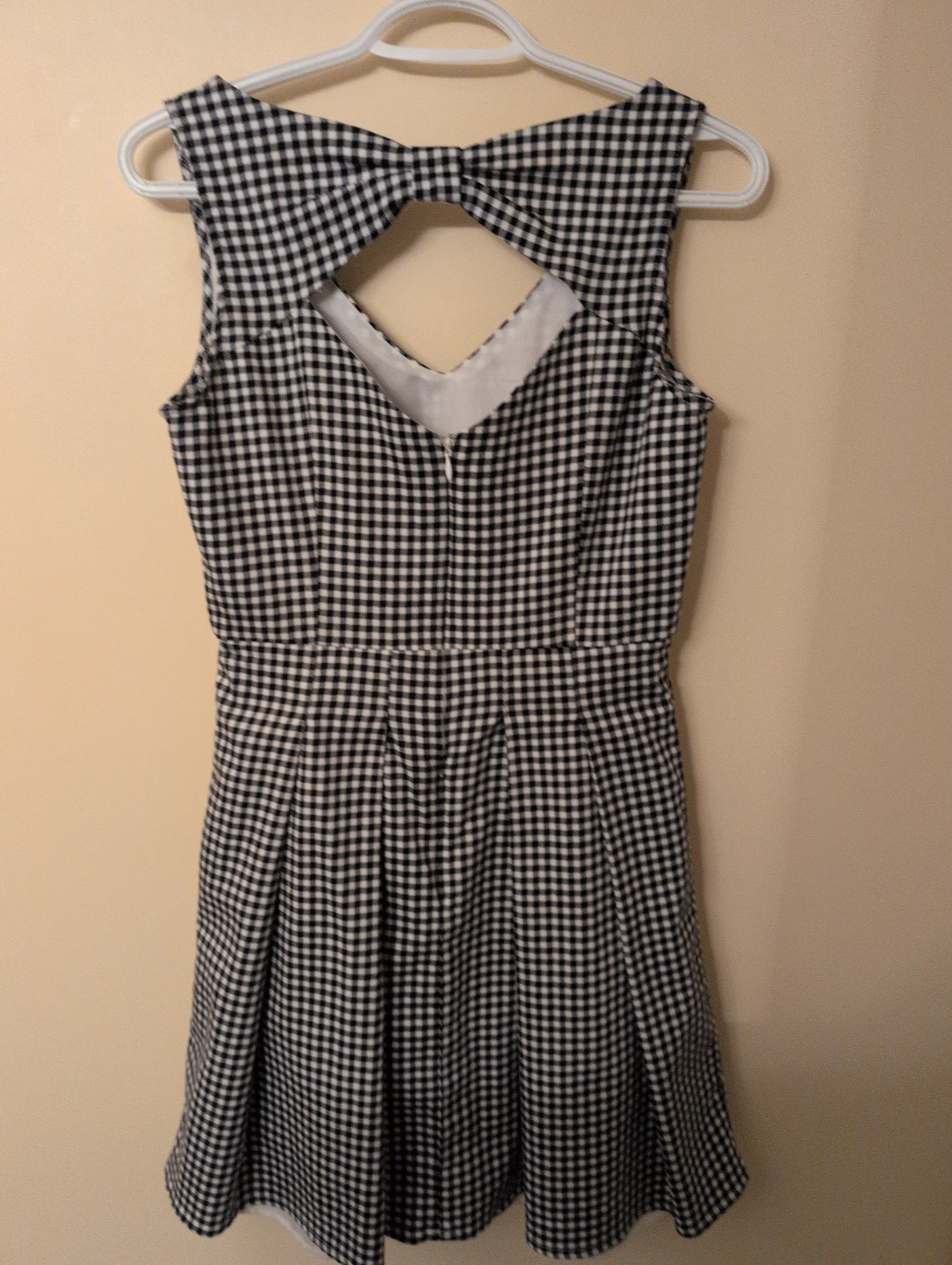 Reitmans Black and white gingham cut-out dress - photo 2