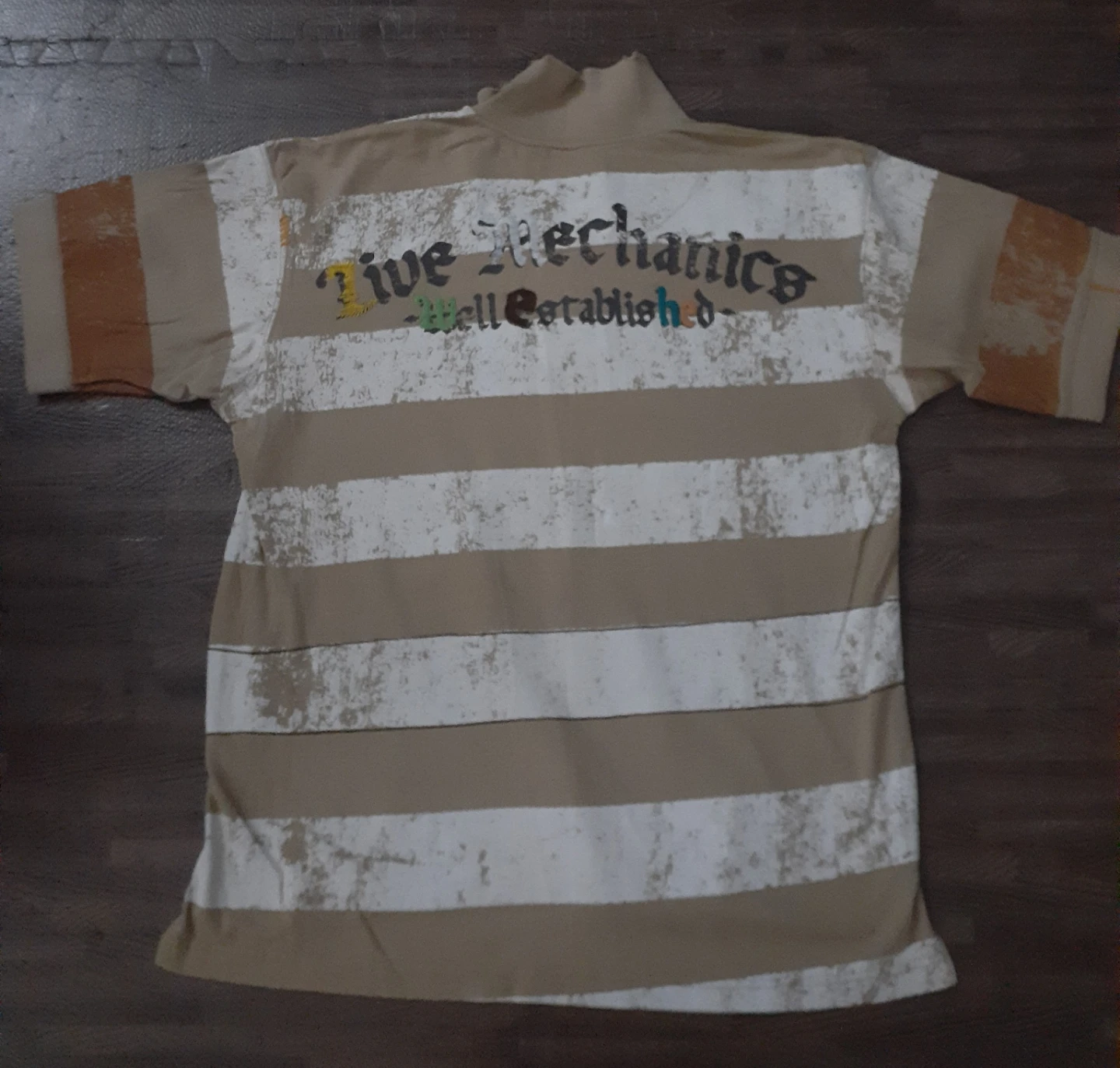 2live Mechanics Striped Polo Shirt VINTAGE Y2K - photo 2