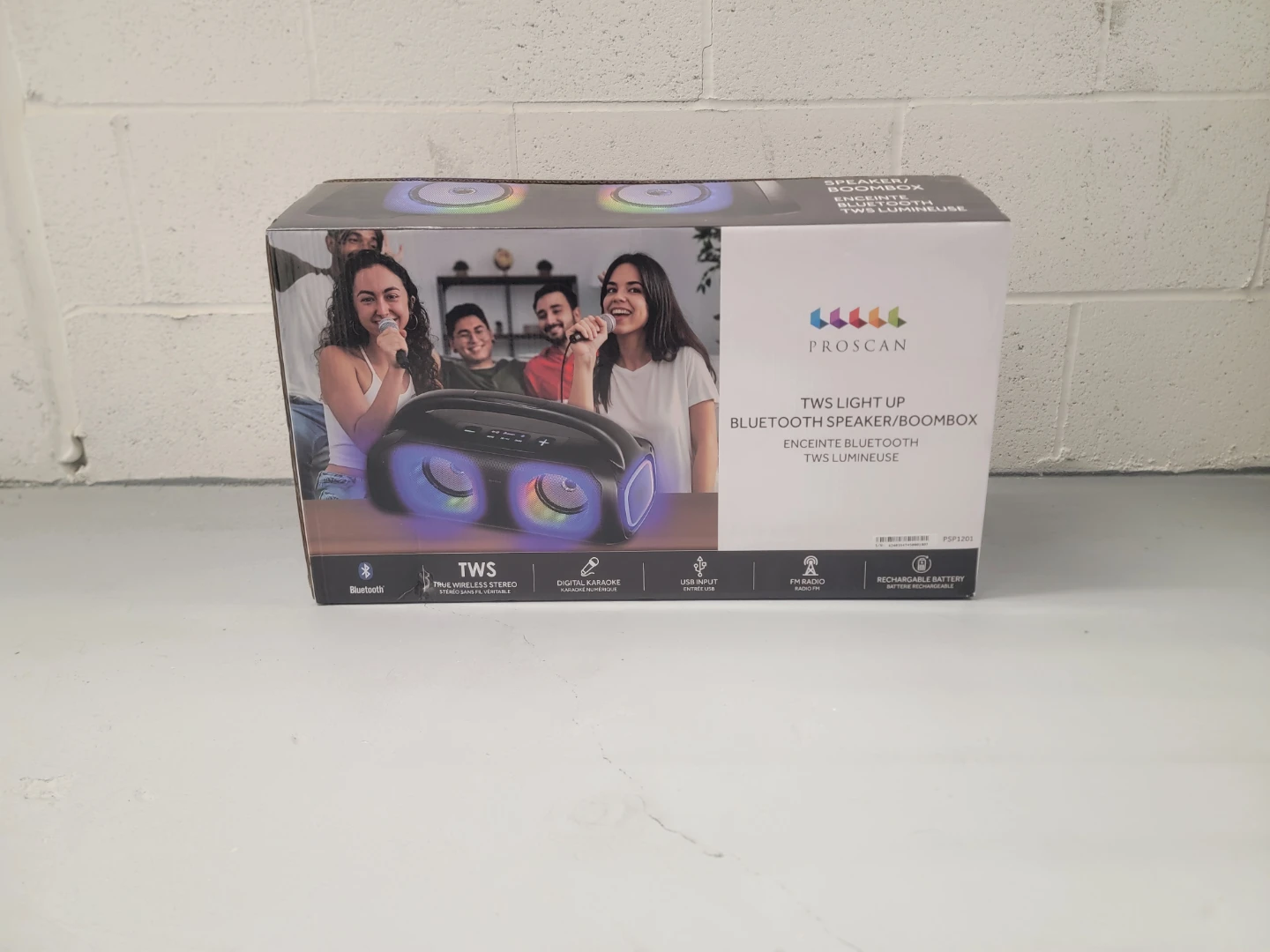 Proscan TWS Light Up Bluetooth Speaker Boombox