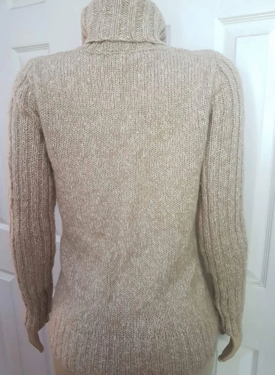 Womens Beige Knit Sweater - photo 2