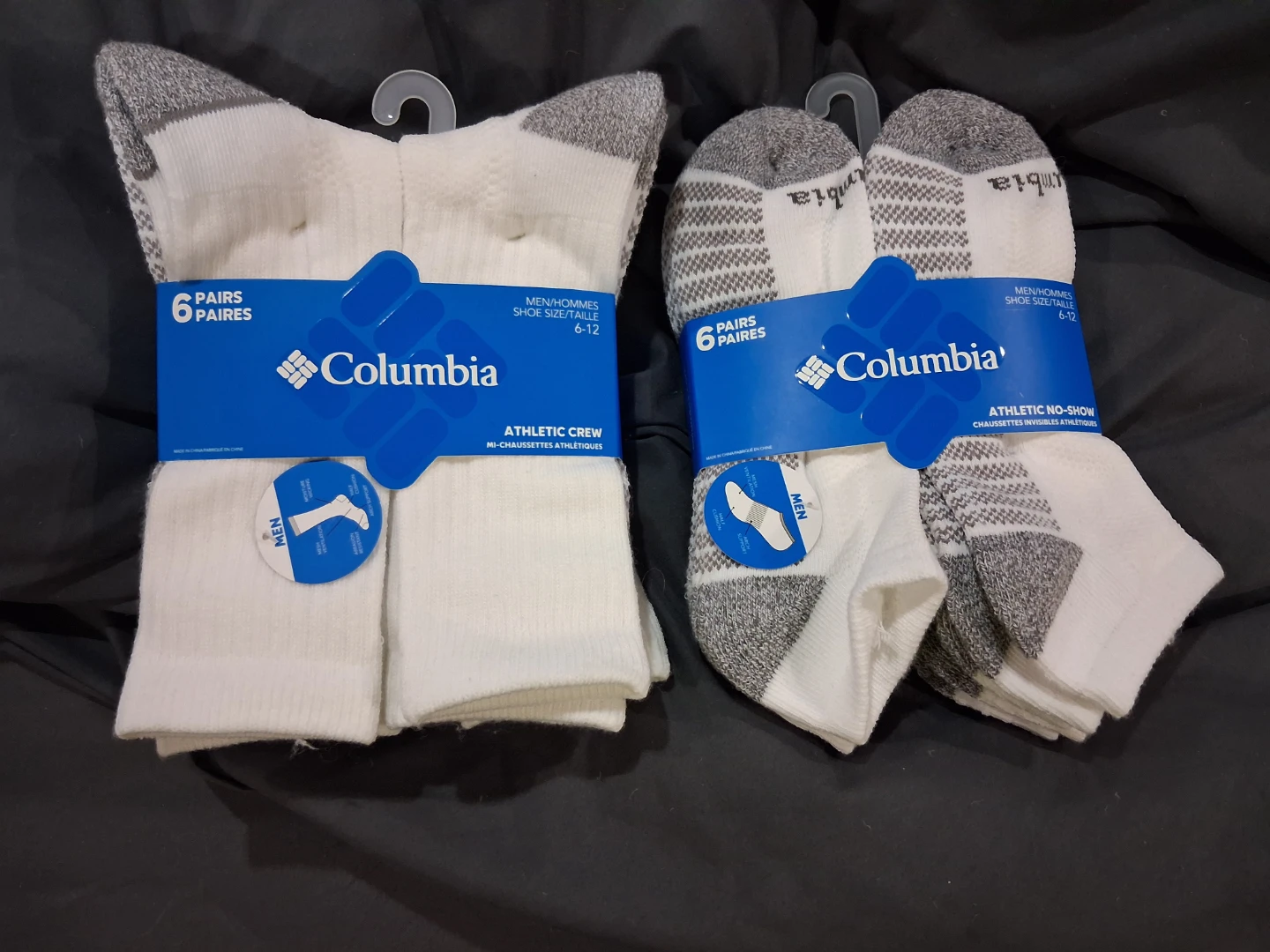 12 NEW pairs of Columbia Men's Athletic Socks