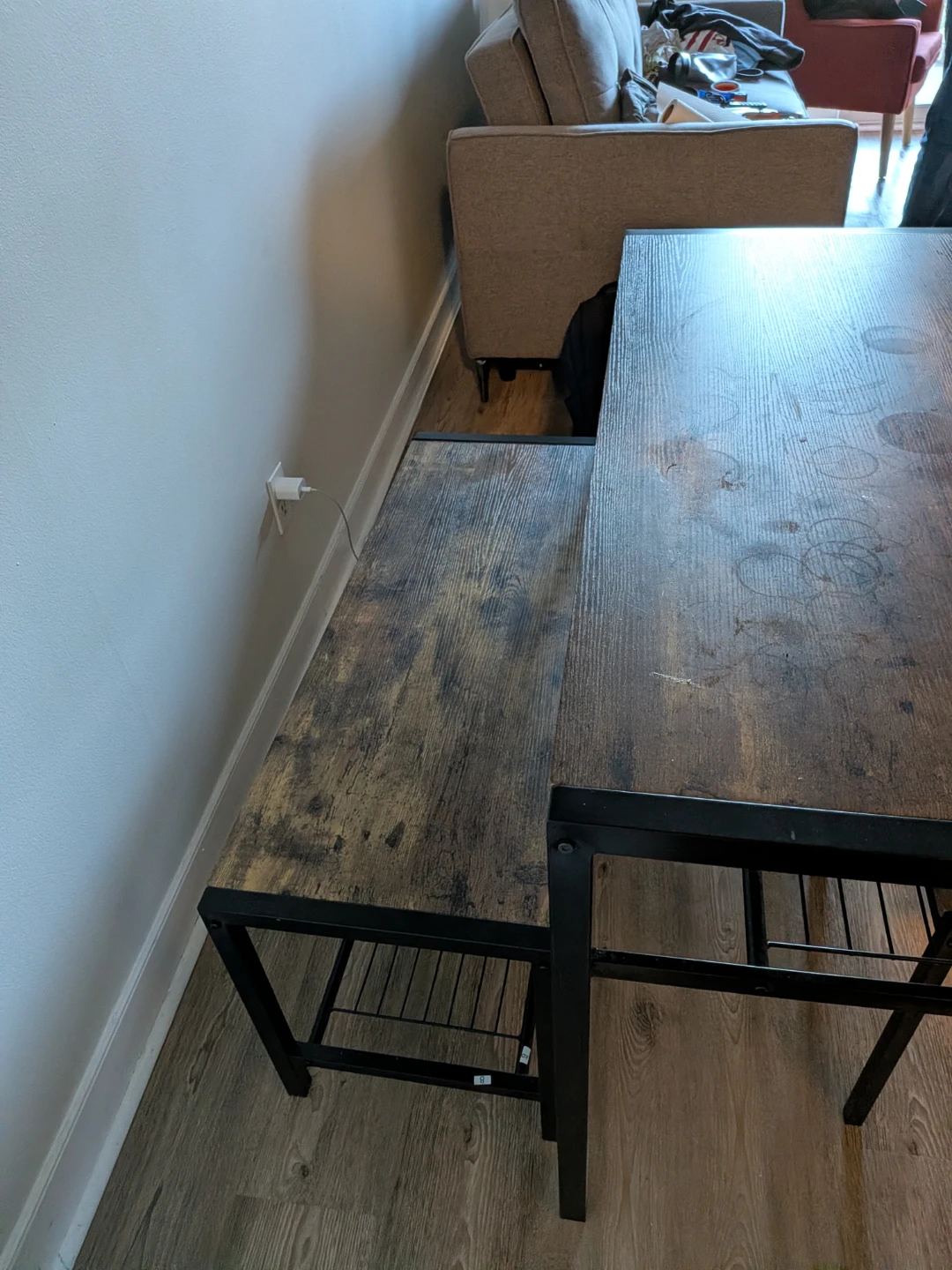 Industrial-style dining table and chair set - photo 3