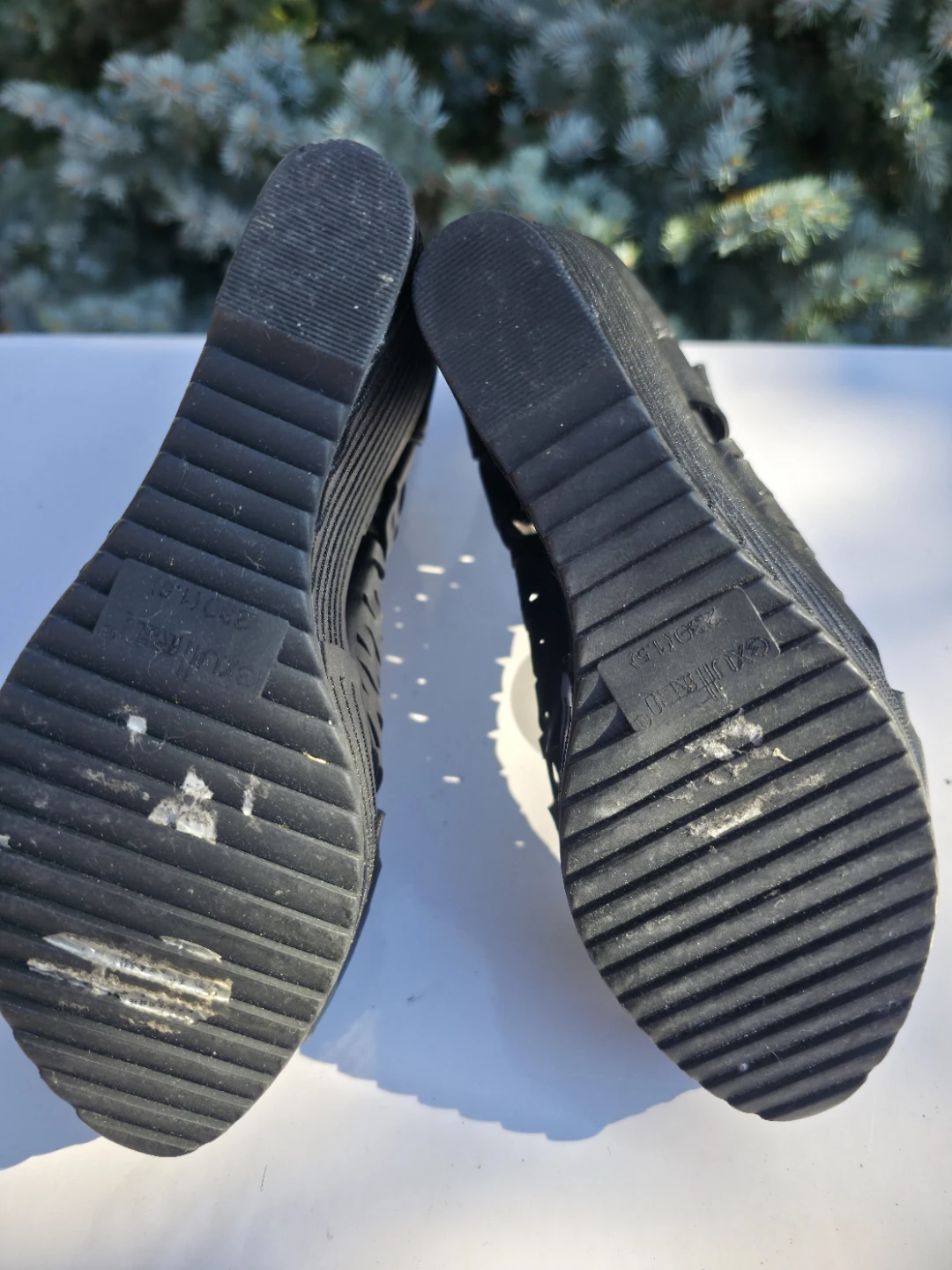 Black Cutout Wedge Ankle Boots - photo 2