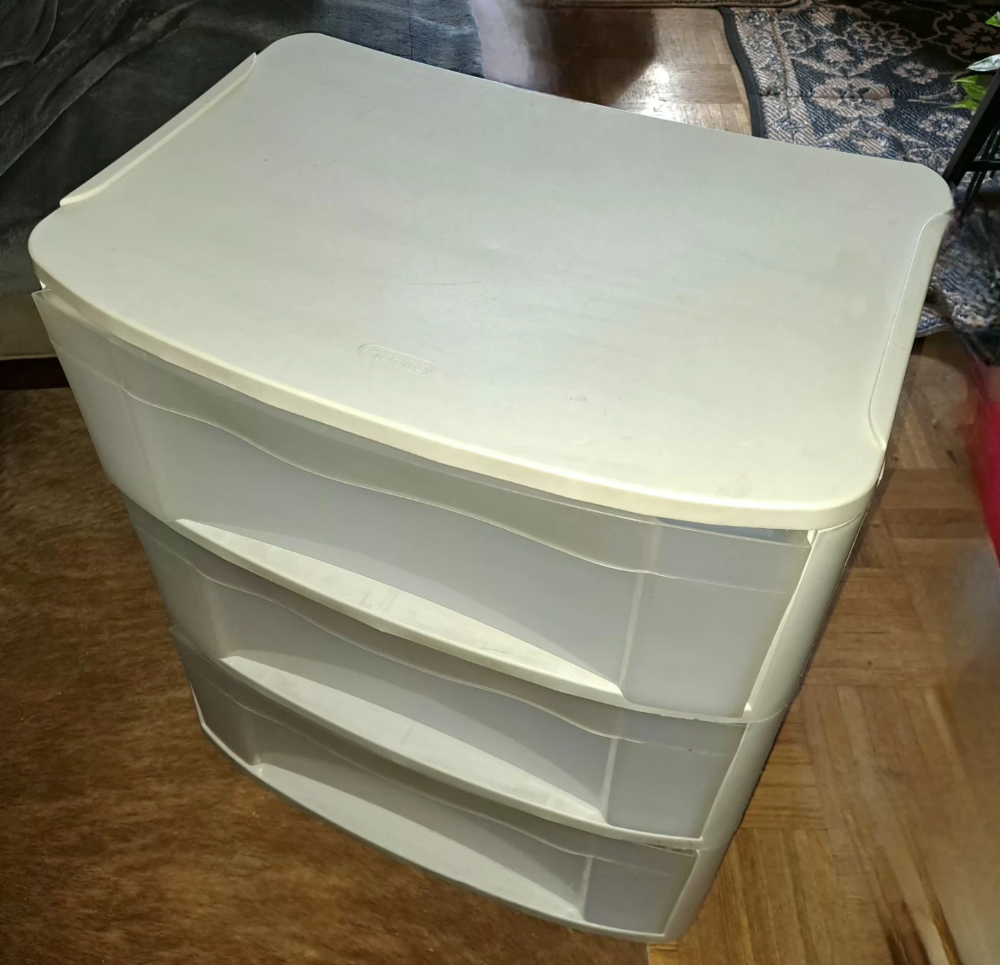 Sterilite Wide 3-Drawer Storage Cart, White - photo 5