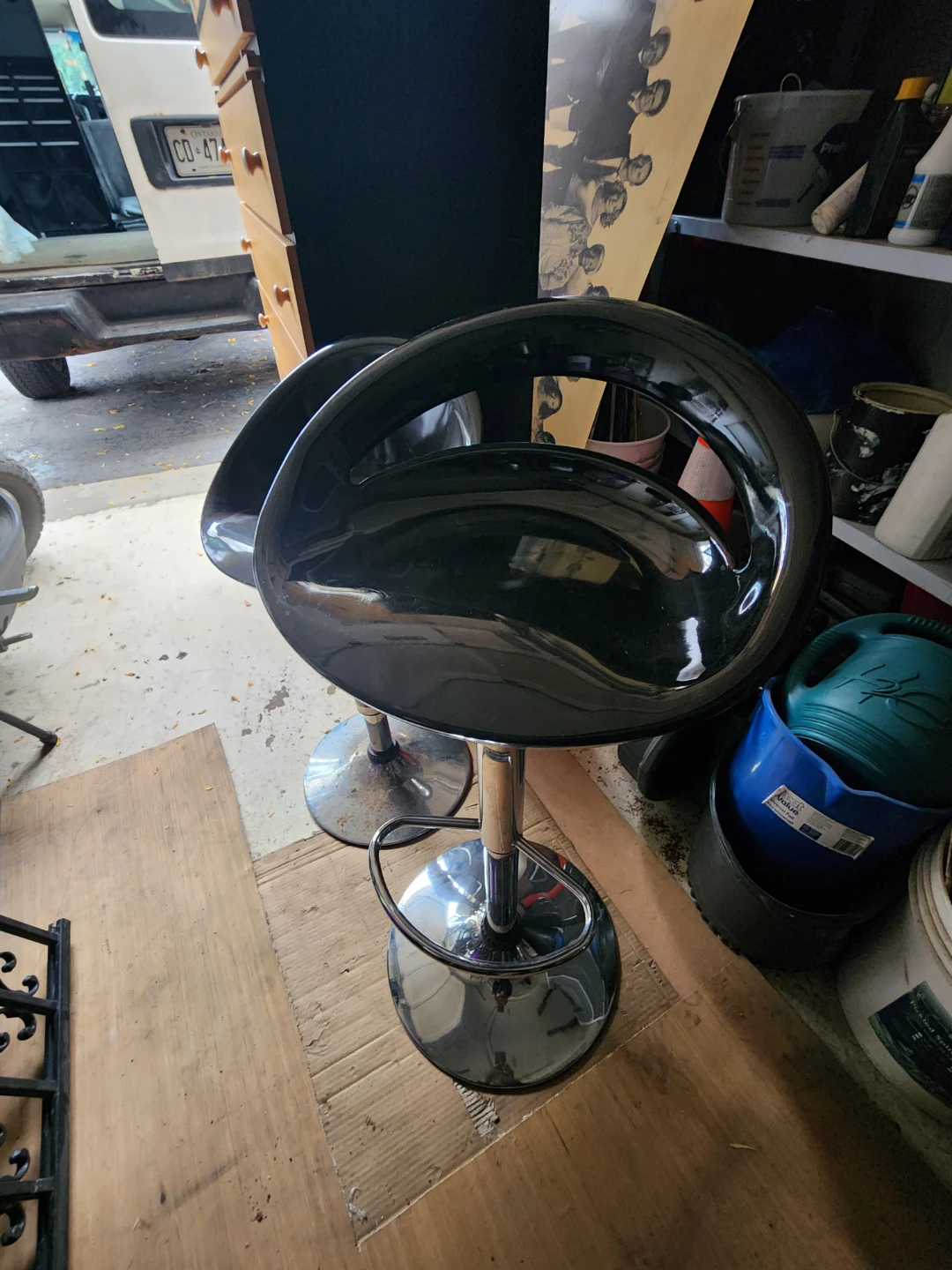 Black Swivel Bar Stool - photo 3