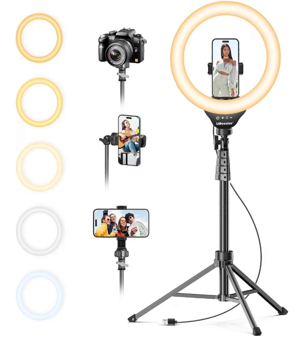 UBeesize Ring Light with Tripod Stand and Remote