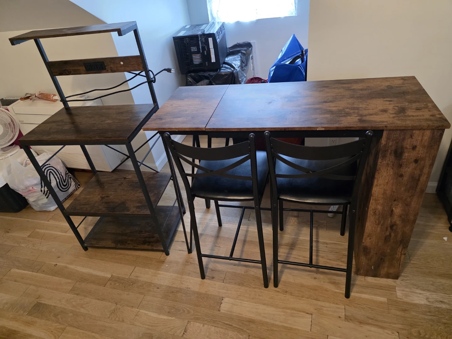 Rustic Bar Table Set with Two Stools - photo 2