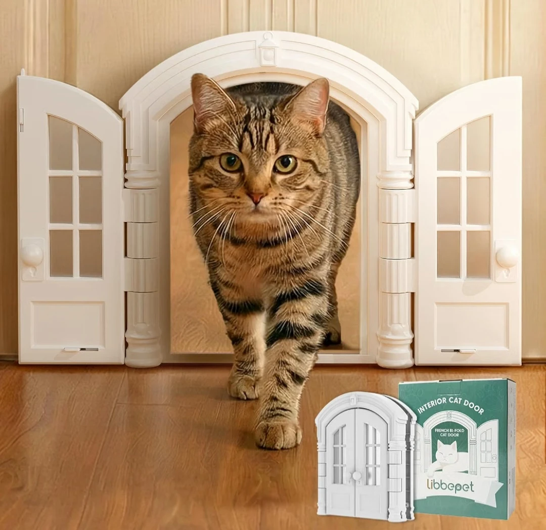 Libbepet Interior French Bi-Fold Cat Door - NEW