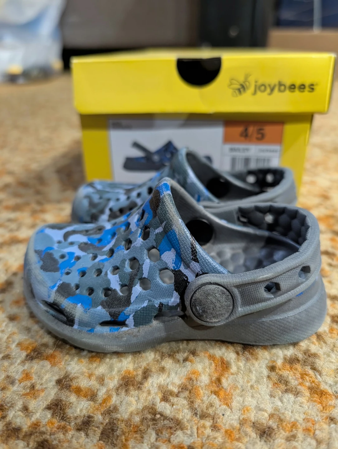 Joybees Bailey Kids Clogs Blue Camo Size 4/5 - photo 4