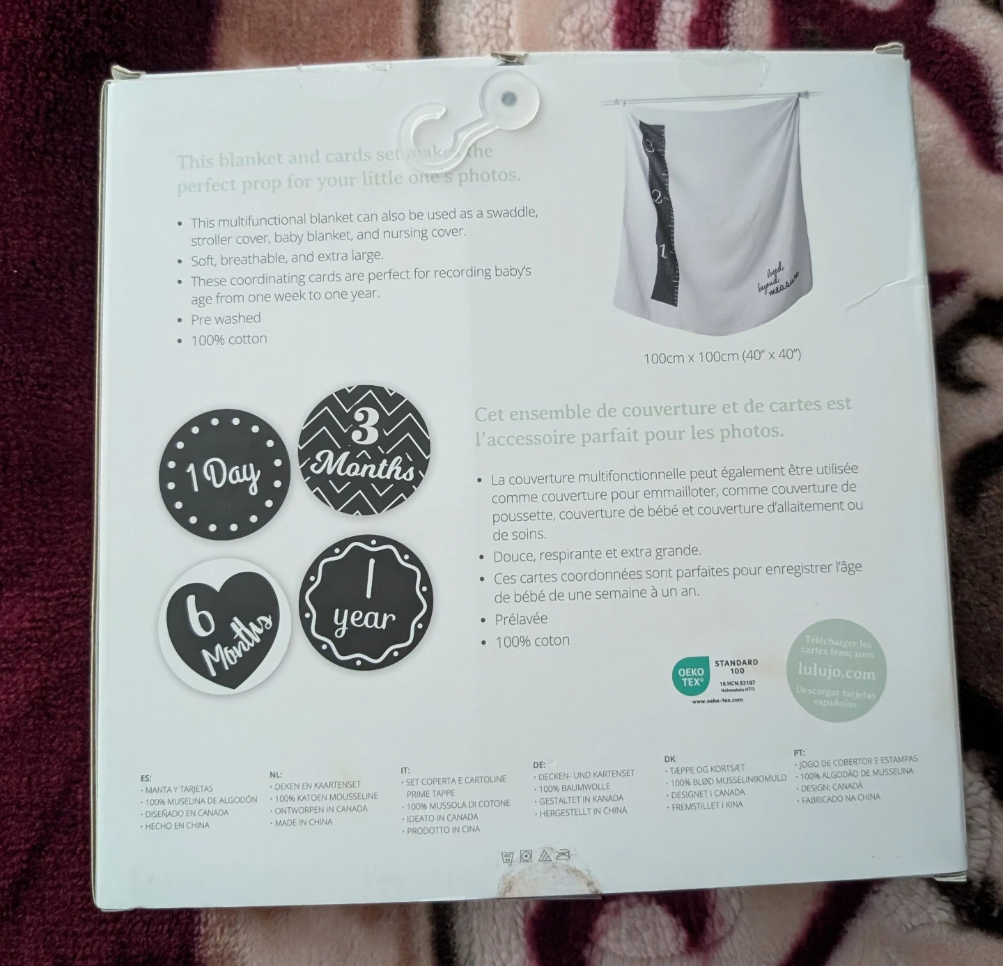Baby Monthly Milestone Blanket & Cards Set - photo 3