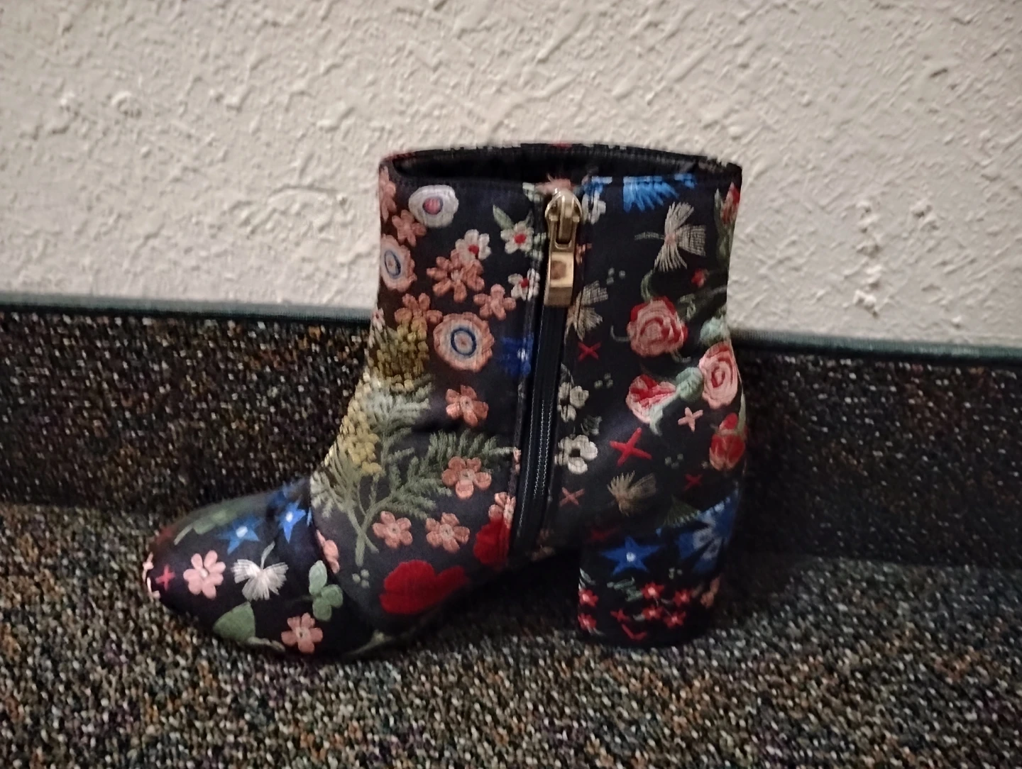 Blue Floral Embroidered Boots - photo 3